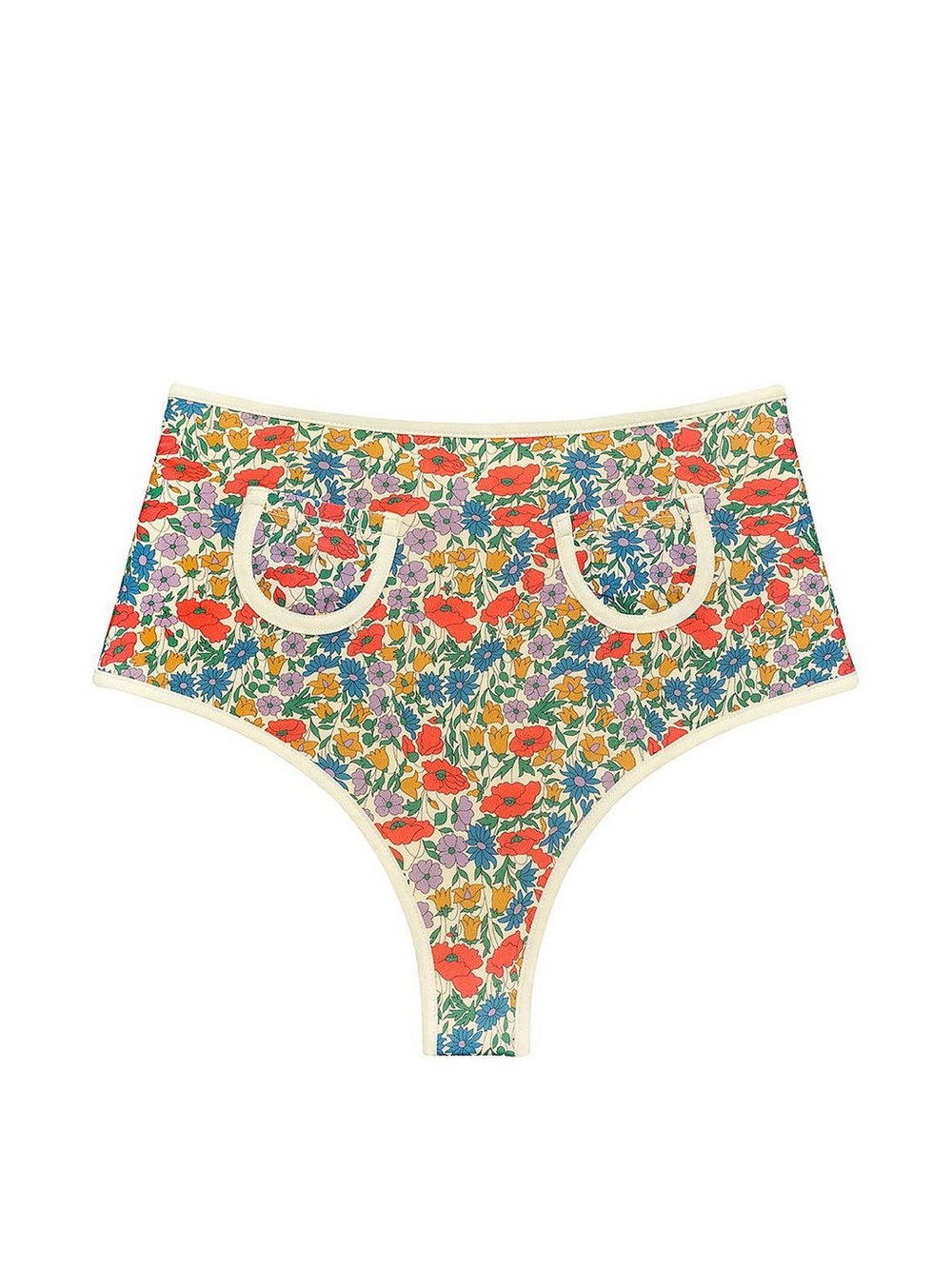 New! Montce Polly Bikini Bottom Florencia Floral Small 34351